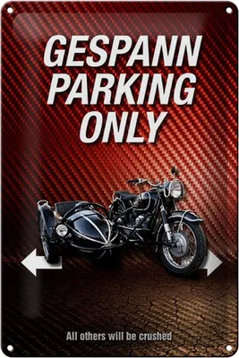 Produktbild von Blechschild Spruch 20x30cm gespann parking only all others