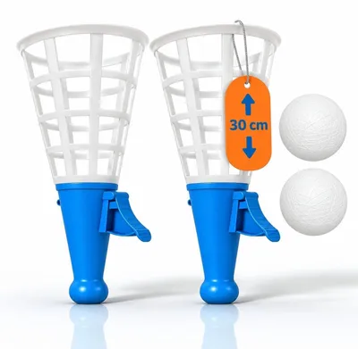 Produktbild von XXL Fangballspiel mit Riesenfangbechern - Actionreiches Outdoor-Catchball-Set für Kinder & Erwachsene - Geschicklichkeitsspiel für Garten & Strand