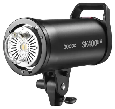 Produktbild von SK400IIIV 400 Ws Studioblitz mit 10-W-LED-Einstelllampe, kabelloses 2,4-GHz-X-System für Fotografie, Porträtaufnahmen und Produktfotografie, EU-Stecker, 200–240 V