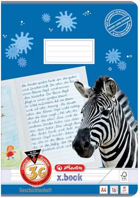 Immagine prodotto di Quaderno per storie Herlitz, formato A4, righe 3G, per la terza classe, 16 fogli, confezione da 10 pezzi