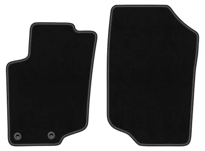 Productafbeelding van Velours voormatten voor Peugeot 207 2006-2012 (stationwagen/hatchback) – 2-delig, zwart, op maat – Wielganizator BASIC