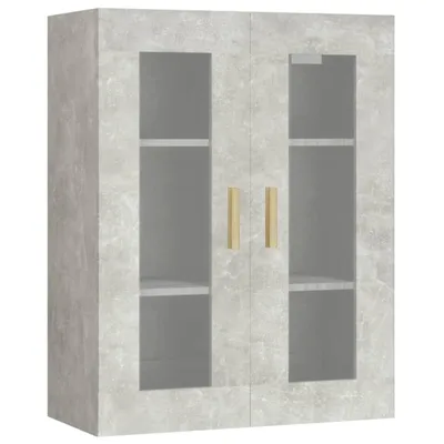 Image de Armoire murale suspendue Gris béton 69,5x34x90 cm