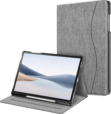 Produktbild von Fintie Hülle für Samsung Galaxy Tab S10+ Plus/S9 FE+ Plus/S9+ Plus 12.4 Zoll Tablet, Multi-Winkel Folio Schutzhülle mit Stifthalter, Dokumentenfach und Auto Schlaf/Wach Funktion, Grau