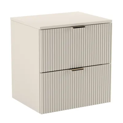 A standalone image of a two-drawer cabinet.