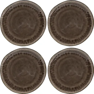 Produktbild von Speiseteller - Braun - Keramik - glasierte Oberfläche - 4er Set