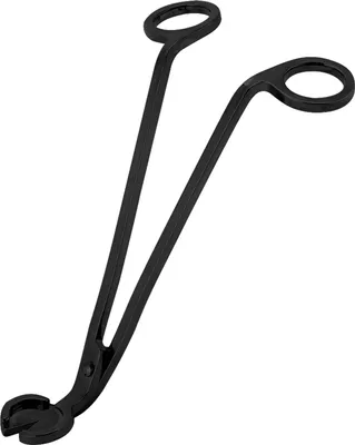 Image de 1 pièce à la mode, en acier inoxydable plaqué pince cœur de bougie-ciseaux à mèches (noir)