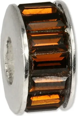 Productafbeelding van CarloBiagi charme bedel, radium-geplateerde zirkonia, 925 sterling zilver, sieradenonderdeel D2BBSC01