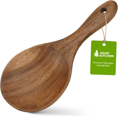Produktbild von Holz-Reislöffel, Servierlöffel, Reisspatel, für Küche