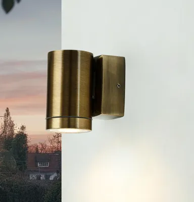 Produktbild von Außenwandlampe außen IP64 GU10 Downlight H: 10 cm klein Fassade Haus Balkon Spot Außenleuchte Wand