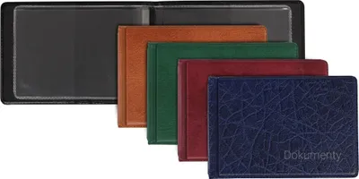 Obrázek produktu pro Okładka na dokumenty skóropodobna 90x112 mm mix kolorów 10 sztuk