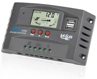 MPPT Solar-Laderegler 30A, Dual-USB, LCD, 12V/24V