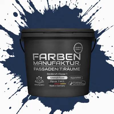 Produktbild von Farben Manufaktur Silikonharz-Fassadenfarbe – Saphirblau RAL 5003 – 5 L