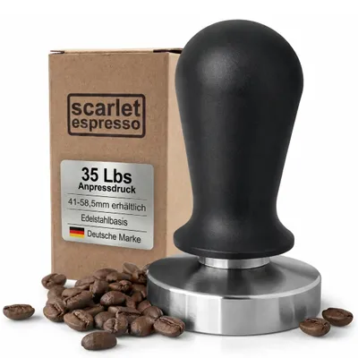 Kaffeestamper 53 mm, kalibriert auf 16 kg, Edelstahl-Präzisionsbasis