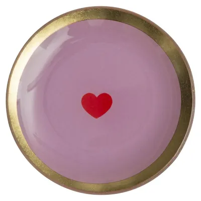 Produktbild von Gift Company Glasteller Love Plates Herz Rosa (10cm)