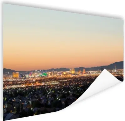 Produktbild von MuchoWow® Poster Sonnenuntergang - Las Vegas - Orange 120x80 cm - Bilder