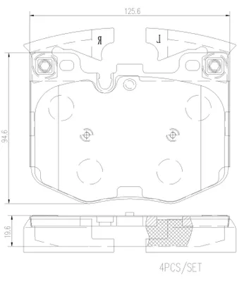 Produktbild von BREMBO Bremsbeläge Satz Vorne für BMW 3 Touring (G21) P06099NX