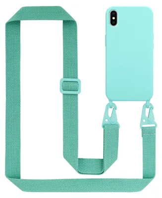 Obrázek produktu pro Cadorabo Ochranné pouzdro pro Apple iPhone XS MAX Case v tyrkysové barvě Pouzdro na mobilní telefon s řetízkem Délka nastavitelného popruhu na šňůru