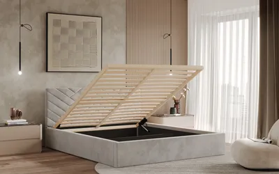 Obrázek produktu pro Postel TRIEST 180x200 černá s úložným prostorem