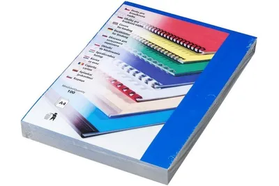 Image de Couverture de reliure Eurosupplies Chromo A4, 250g/m2, 100pcs, bleu