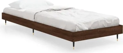 Obrázek produktu pro vidaXL Rám postele bez matrace Hnědý dub 75x190 cm Materiál na bázi dřeva