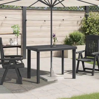 Produktbild von vidaXL Gartentisch Anthrazit 101x68x72 cm Kunststoff