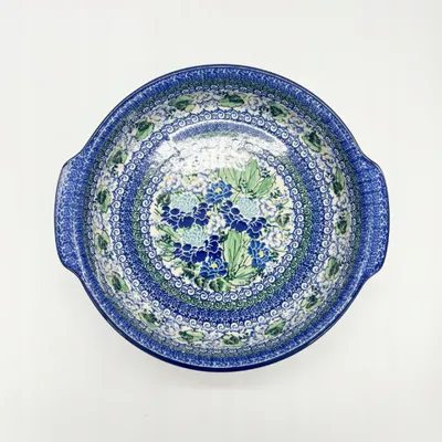 Produktbild von Backform Bunzlauer Keramik Ofenform 28 cm, Traditionelles Dekor, Handbemalt