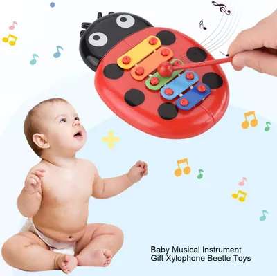 Image de Instrument de musique pour bébé Xylophone Coccinelle Jouets pour enfants Développement éducatif