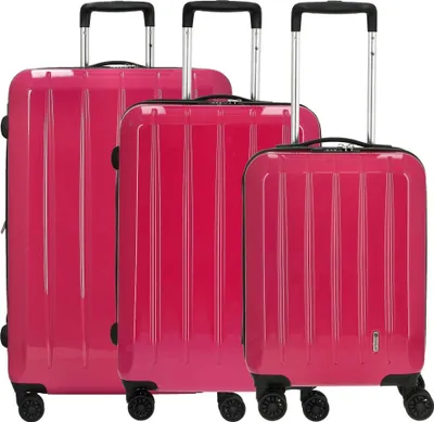 Produktbild von Check.IN 3-tlg. Kofferset LONDON 2.0 mit 4 Rollen - pink