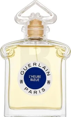 A clear, professional studio shot of a Guerlain L'Heure Bleue Eau de Toilette bottle.