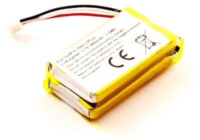 Produktbild von Akku für Gopro Hero HWBL1 Li-Pol 3,8 Volt 800 mAh schwarz.