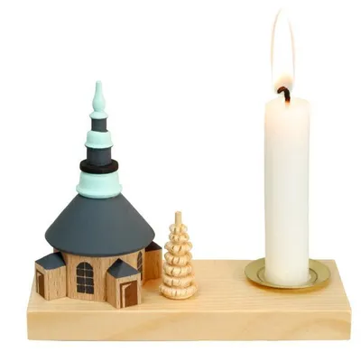 Produktbild von Kerzenhalter Seiffener Kirche BxHxT 10x8x4,5cm NEU