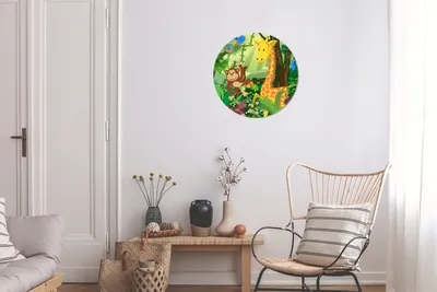 Produktbild von MuchoWow® - Wand Bild - Wohnzimmer - Runde Bilder - Alubilder - Kunst für zu Hause - Aluminium - Wanddekoration