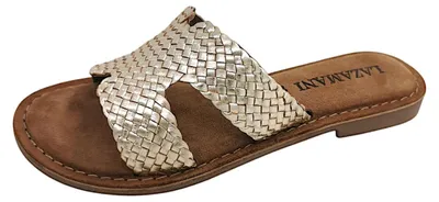 Image de Lazamani : Sandales plates dorées pour le temps libre