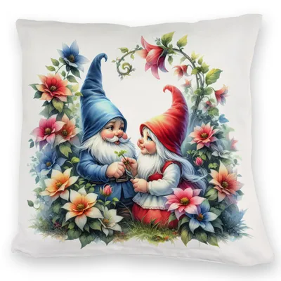 Produktbild von Verliebte Gartenzwerge Kuschelkissen
