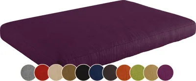 Zdjęcie produktu dla sunnypillow Poduszka na paletę do mebli ogrodowych – poduszka do siedzenia 120 x 80 x 15 cm – nakładka na paletę do sofy paletowej do domu i ogrodu – poduszka na paletę, poduszka do siedzenia do mebli paletowych – poduszka fioletowa