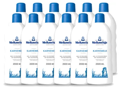 Productafbeelding van 12 x Melkmeisje Karnemelk Bad- en douchefoam - 2000 ml - Voordeelverpakking - 12 stuks