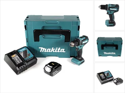 Produktbild von Makita DDF 485 RG1J Akku Bohrschrauber 18V 50Nm im Makpac + 1x 6,0 Ah Akku + Ladegerät