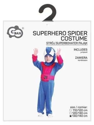Produktbild von Kostüm für Kinder, Superheld Spiderman, Größe 130/140 cm - Godan