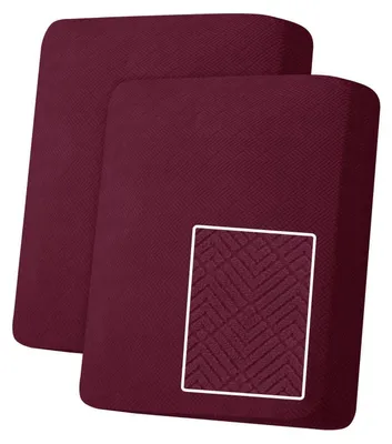 Produktbild von Stretch Sitzkissenbezug 2 Stück Rot Rutschfest Elastisch Wohnzimmer Sofaschoner