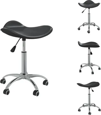 Produktbild von vidaXL Esszimmerstuhl Drehbar Schwarz Kunstleder -  Esszimmerstühle