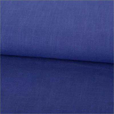 Produktbild von Leinenstoff Meterware mit Baumwolle vorgewaschen saphire blue