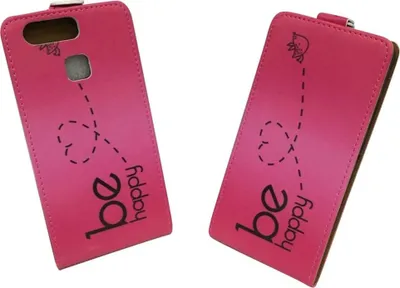 Produktbild von Handyhülle Tasche für Handy Huawei P9 Be Happy Pink