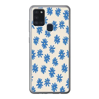 Produktbild von MuchoWow® Handyhülle Schutzhülle Hülle für Samsung Galaxy A21s Blume - Muster - Minimalismus Silikon Softcase Handy Hülle - Hartschale