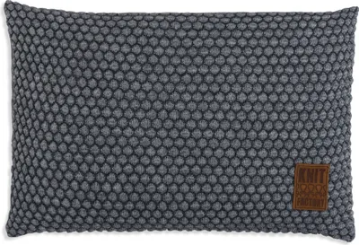 Produktbild von Knit Factory Juul Kissen - Anthrazit/Grau - 60x40 cm
