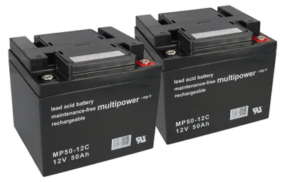 Image de Batterie au plomb compatible E-mobile Shoprider 2x 12V 50Ah MP