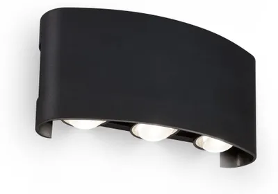 LED-Wandlampe IP44 Up-Down 15,5x4,5x7,5 cm Schwarz