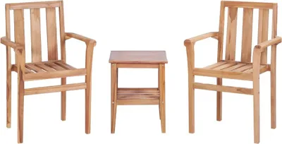 Produktbild von vidaXL 3-tlg. Bistro-Set Teak Massivholz
