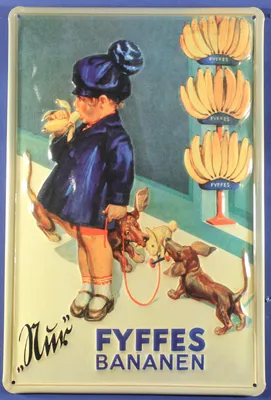 Produktbild von Blechschild Fyffes Bananen Schild Nostalgieschild