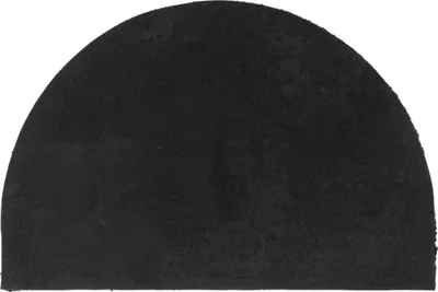 Produktbild von vidaXL Fußmatte Schwarz Halbrund 40x60 cm Kokosfaser Getuftet