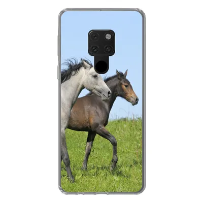 Produktbild von MuchoWow® Handyhülle Schutzhülle Hülle für Huawei P40 Lite Pferde - Tiere - Gras Silikon Softcase Handy Hülle - Handy